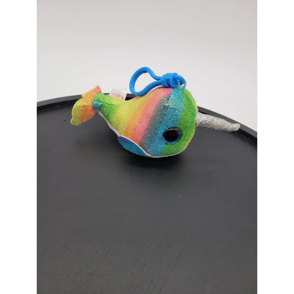 2018 Ty Beanie Boos Key Clip NORI the Narwhal 3